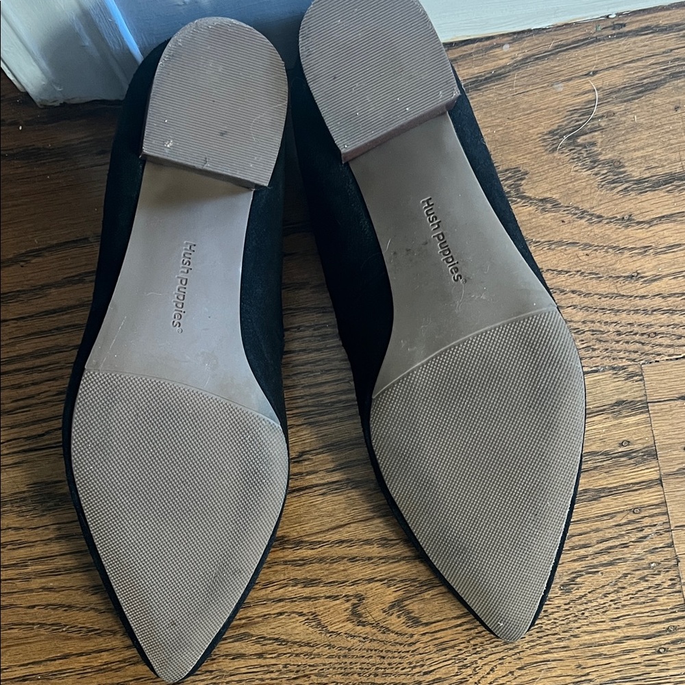 Hush Puppies Black Block Heel Shoes - Picture 4 of 6
